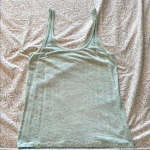 J. Crew Mint Green Linen Tank Top